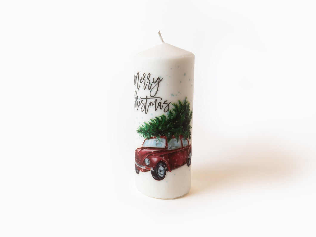 Decoupage Pillar Candles